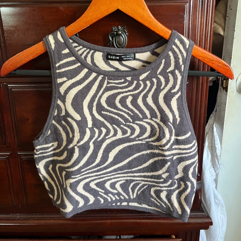 Zebra Striped Tank Top